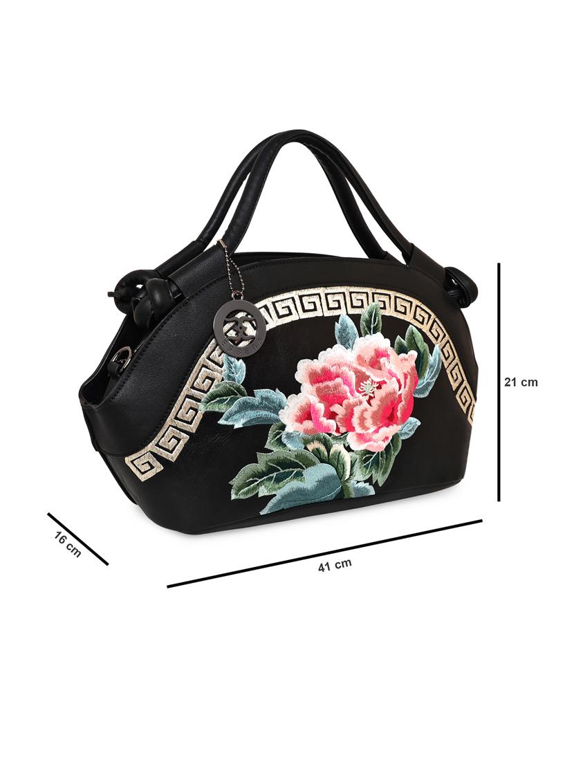 black leatherette (pu) handbag - 18394344 - Standard Image - 5
