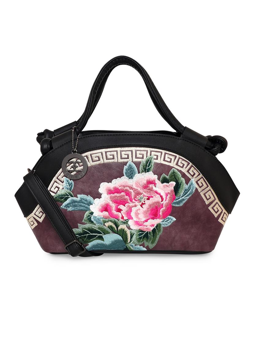 purple leatherette (pu) handbag - 18394349 -  Zoom Image - 0