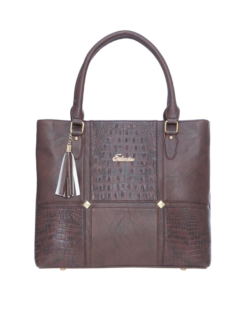 brown leatherette (pu) handbag - 18394353 - Zoom Image - 0