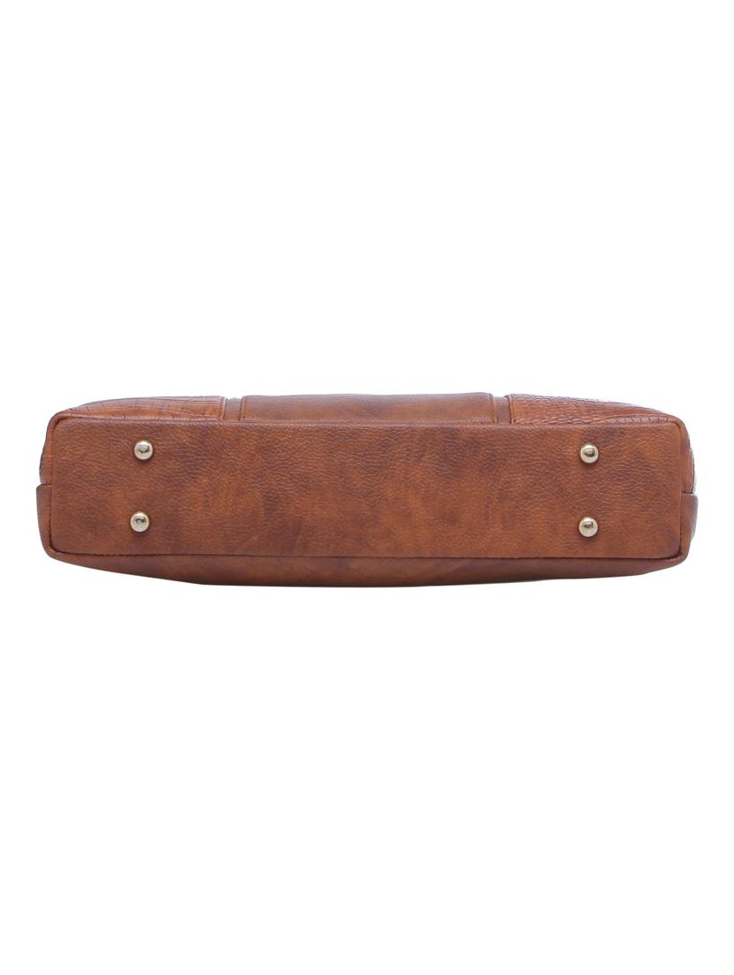 tan leatherette (pu) handbag - 18394354 - Standard Image - 5