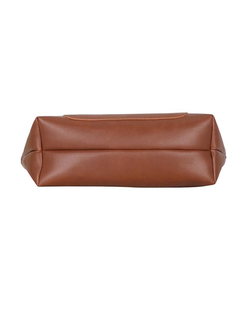 tan leatherette (pu) handbag - 18394367 - Standard Image - 5
