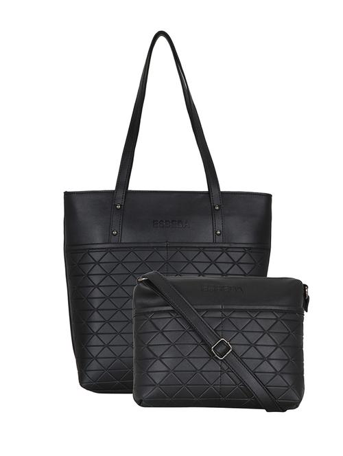 black leatherette (pu) handbag - 18394378 -  Standard Image - 0