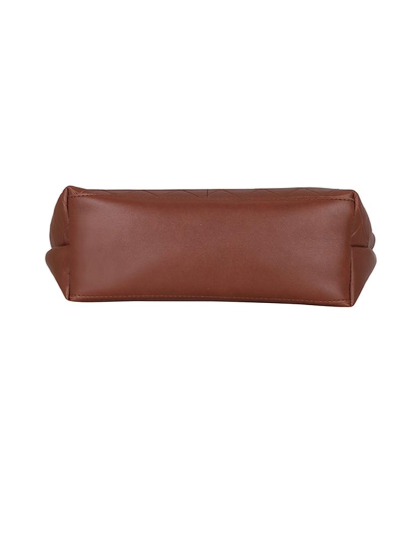 tan leatherette (pu) handbag - 18394379 - Standard Image - 5