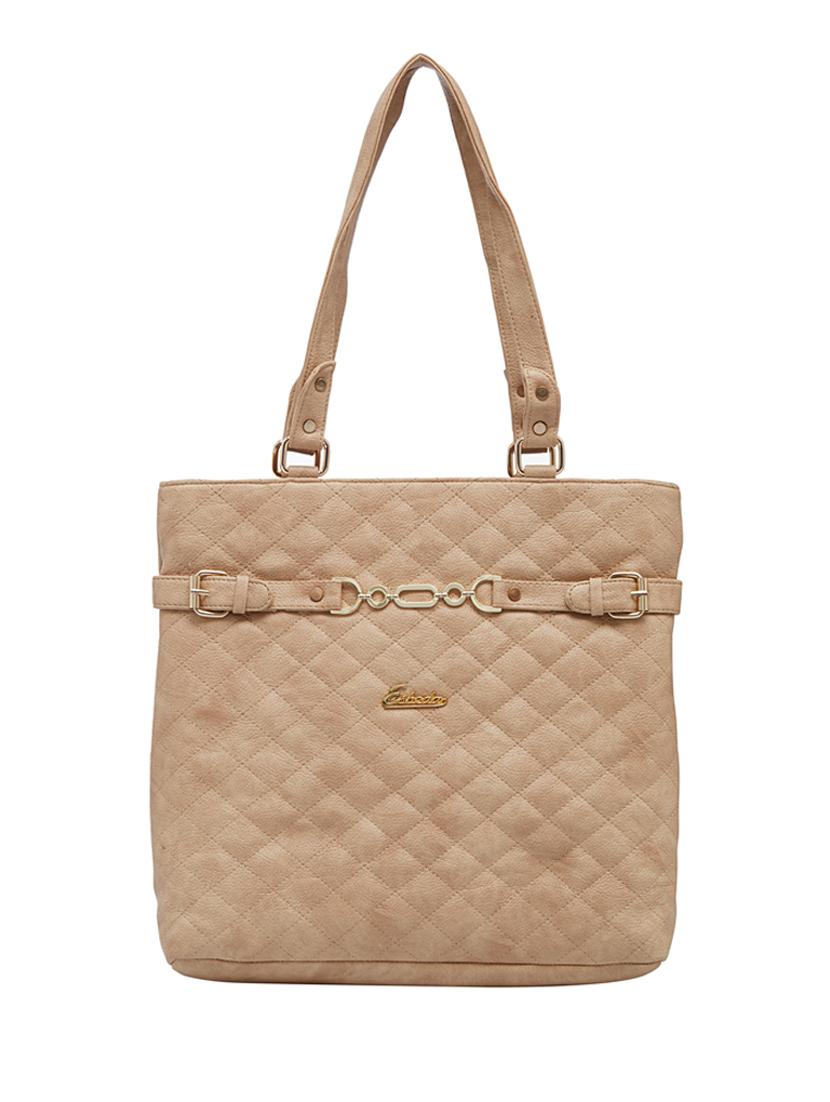 beige leatherette (pu) handbag - 18394385 -  Zoom Image - 0
