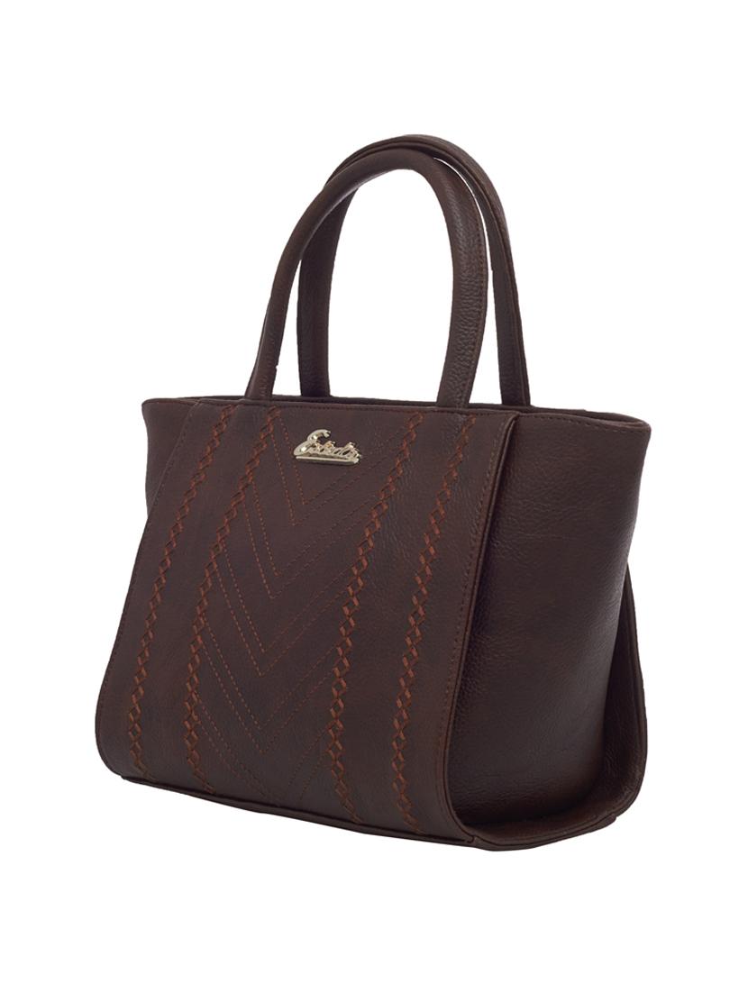 brown leatherette (pu) handbag - 18394389 - Standard Image - 3
