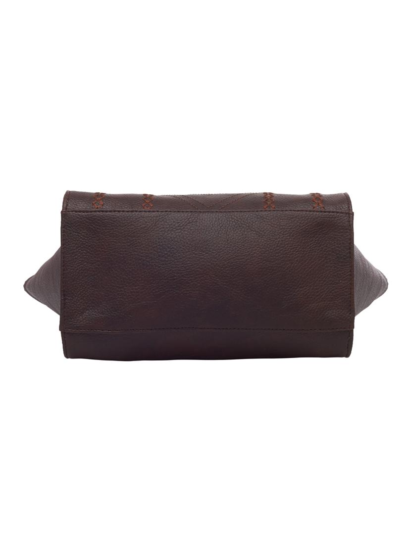 brown leatherette (pu) handbag - 18394389 - Standard Image - 5