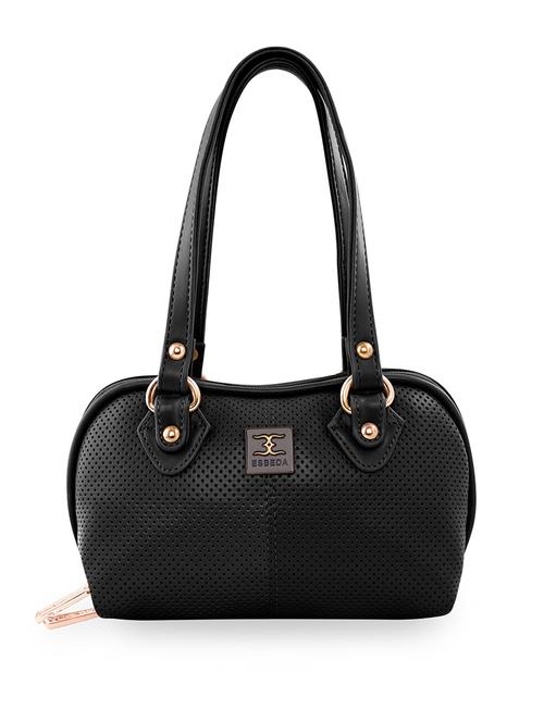 black leatherette (pu) handbag - 18394394 - Standard Image - 0