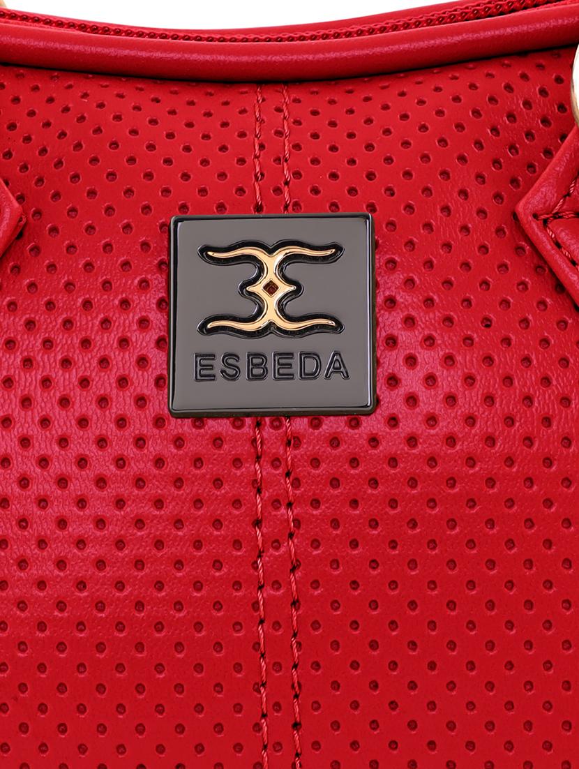 red leatherette (pu) handbag - 18394397 - Standard Image - 3