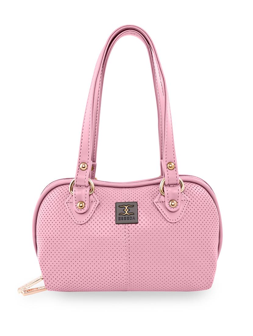 pink leatherette (pu) handbag - 18394402 -  Zoom Image - 0