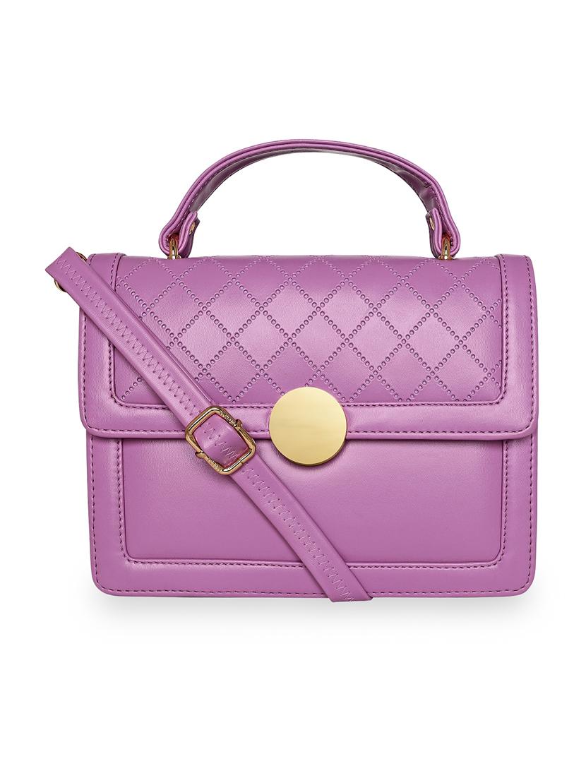 purple leatherette (pu) handbag - 18394412 - Zoom Image - 0