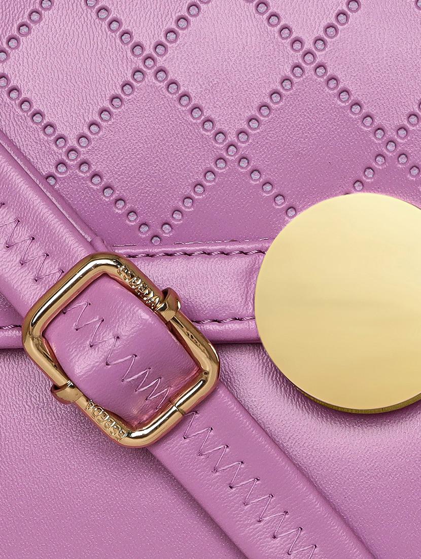 purple leatherette (pu) handbag - 18394412 - Standard Image - 3