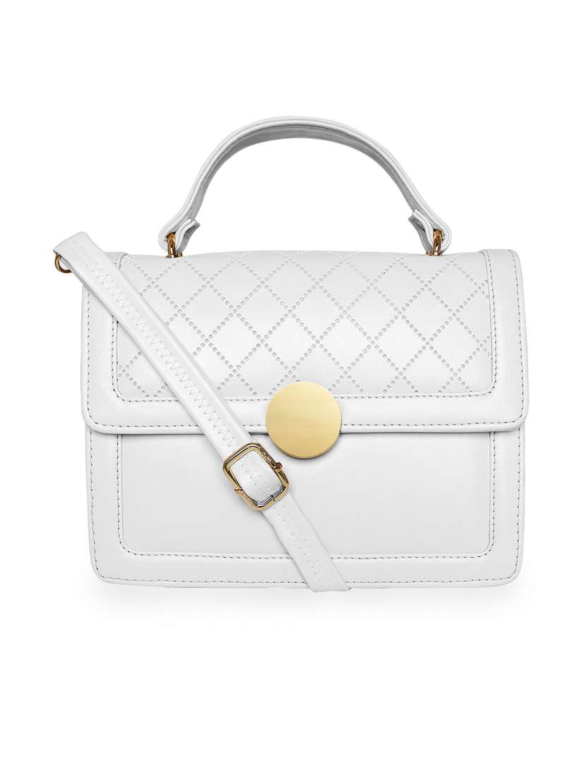 white leatherette (pu) handbag - 18394416 -  Zoom Image - 0