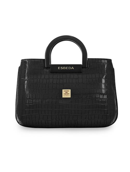 black leatherette (pu) handbag - 18394434 -  Standard Image - 0