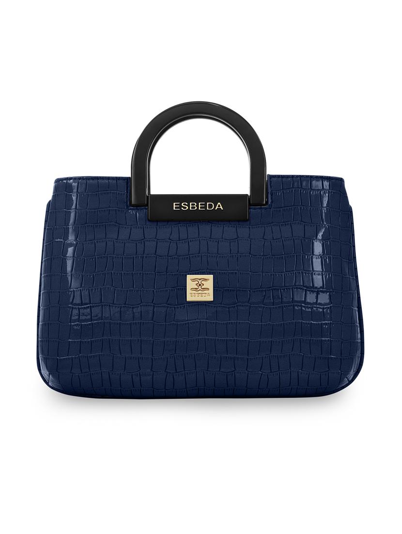 blue leatherette (pu) handbag - 18394436 -  Zoom Image - 0