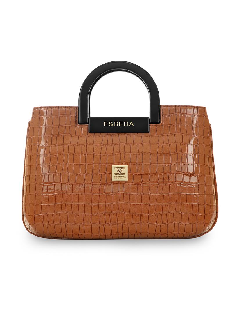 tan leatherette (pu) handbag - 18394437 - Zoom Image - 0