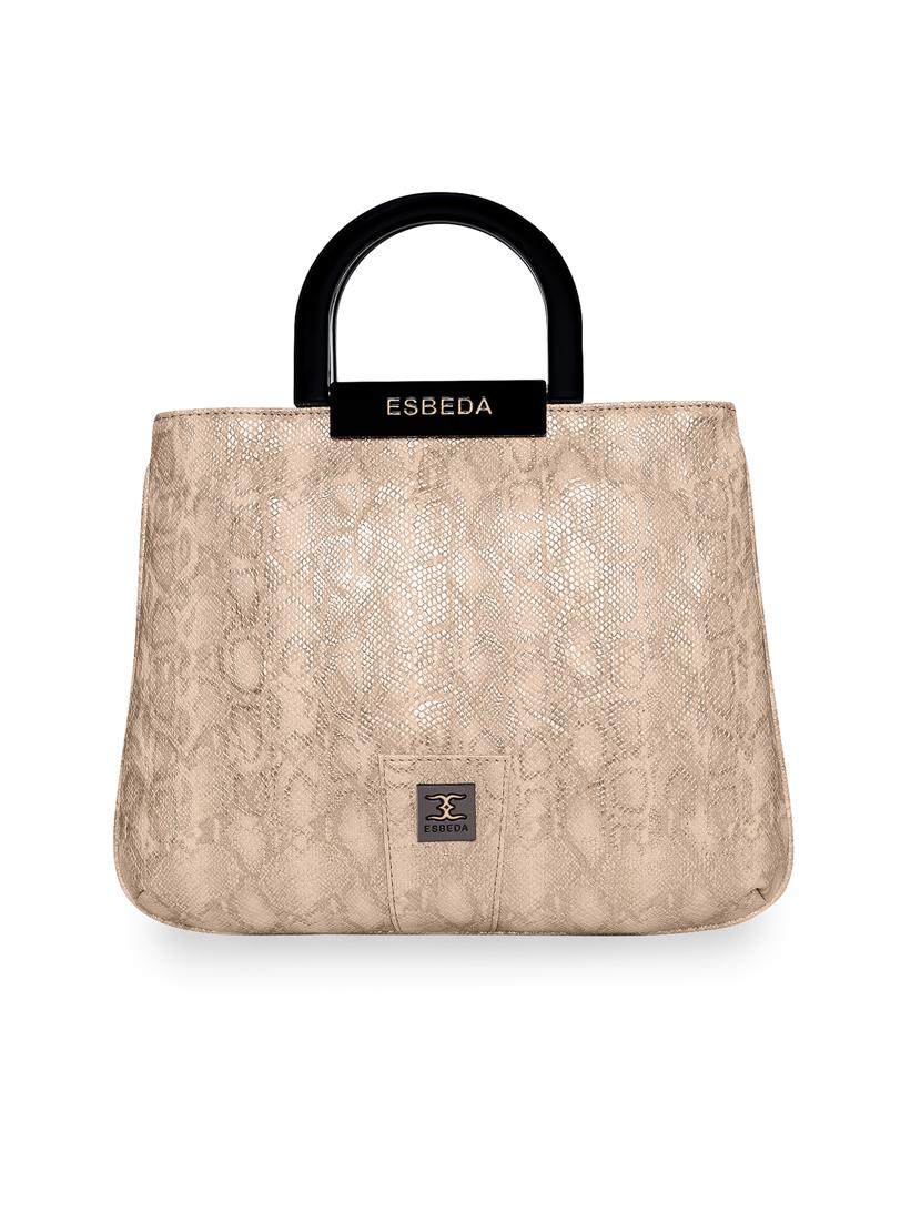 gold leatherette (pu) handbag - 18394452 - Zoom Image - 0