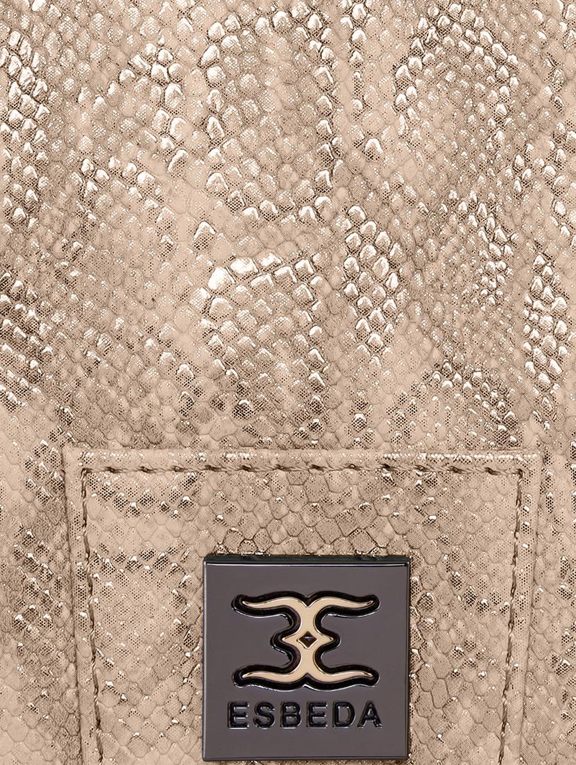 gold leatherette (pu) handbag - 18394452 - Standard Image - 3