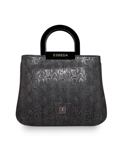 grey leatherette (pu) handbag - 18394454 - Standard Image - 0