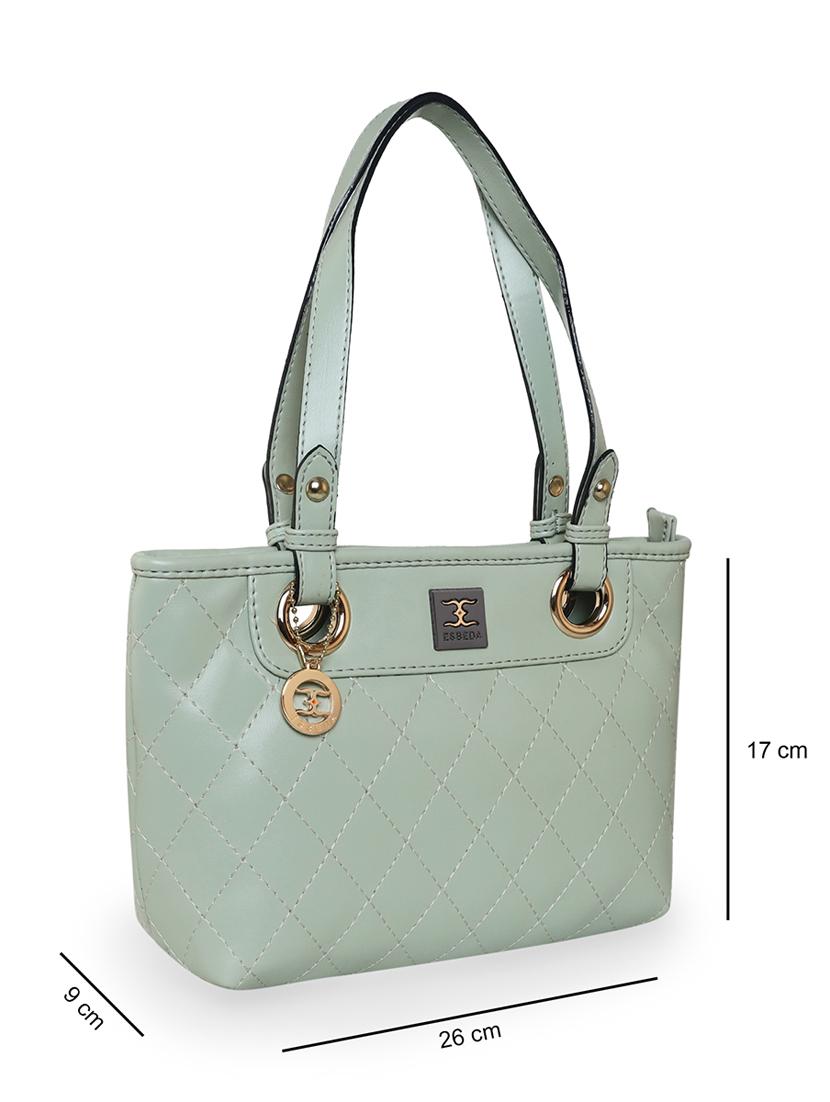 green leatherette (pu) handbag - 18394473 - Standard Image - 5