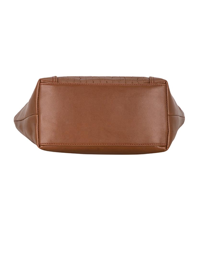 tan leatherette (pu) handbag - 18394480 - Standard Image - 5