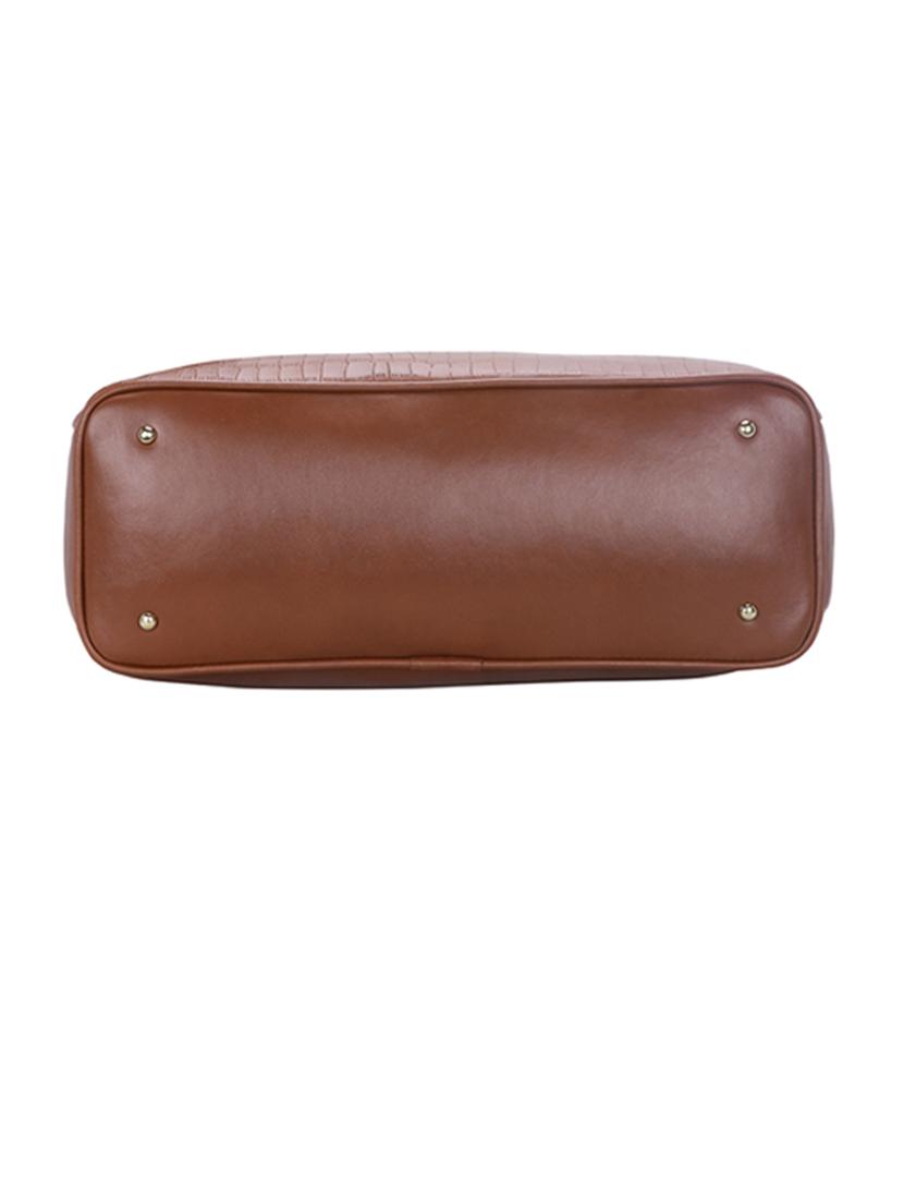tan leatherette (pu) handbag - 18394491 - Standard Image - 5