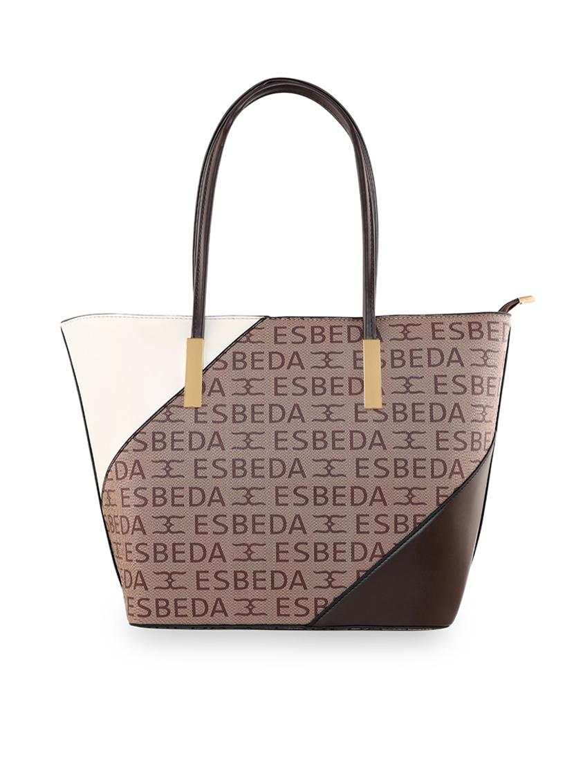 brown leatherette (pu) handbag - 18394506 -  Zoom Image - 0