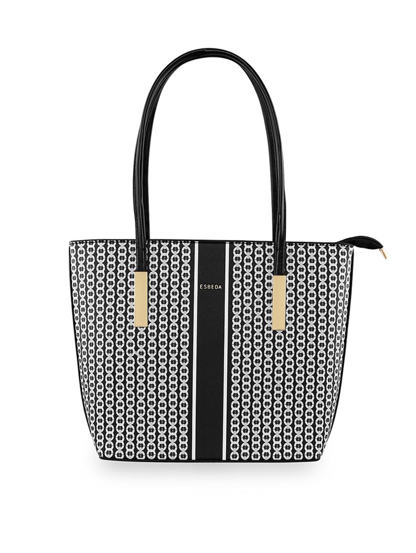 black leatherette (pu) handbag - 18394507 - Zoom Image - 0