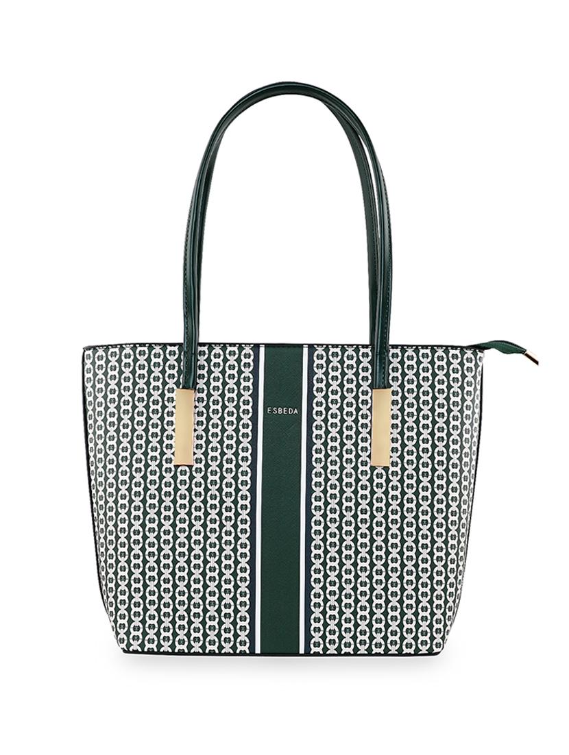 green leatherette (pu) handbag - 18394510 -  Zoom Image - 0