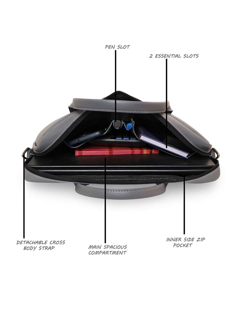 grey checkered aptopbag - 18394521 -  Standard Image - 3