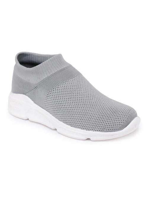 grey mesh slip on sports shoes - 18394557 -  Standard Image - 0