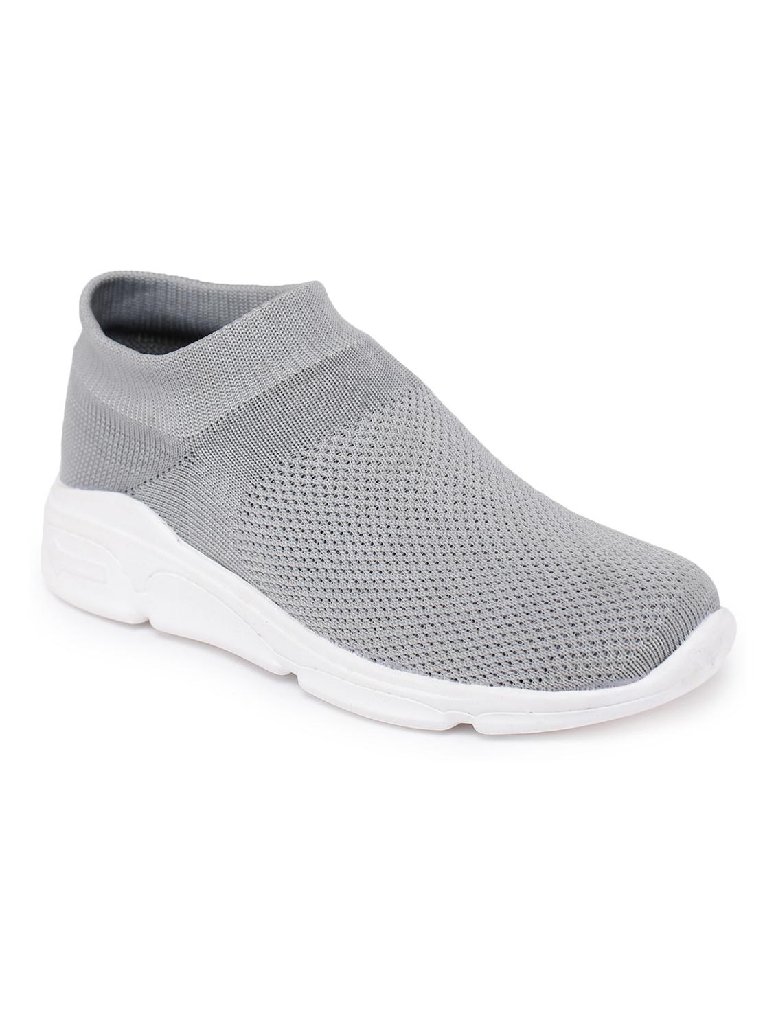 grey mesh slip on sports shoes - 18394557 -  Zoom Image - 0
