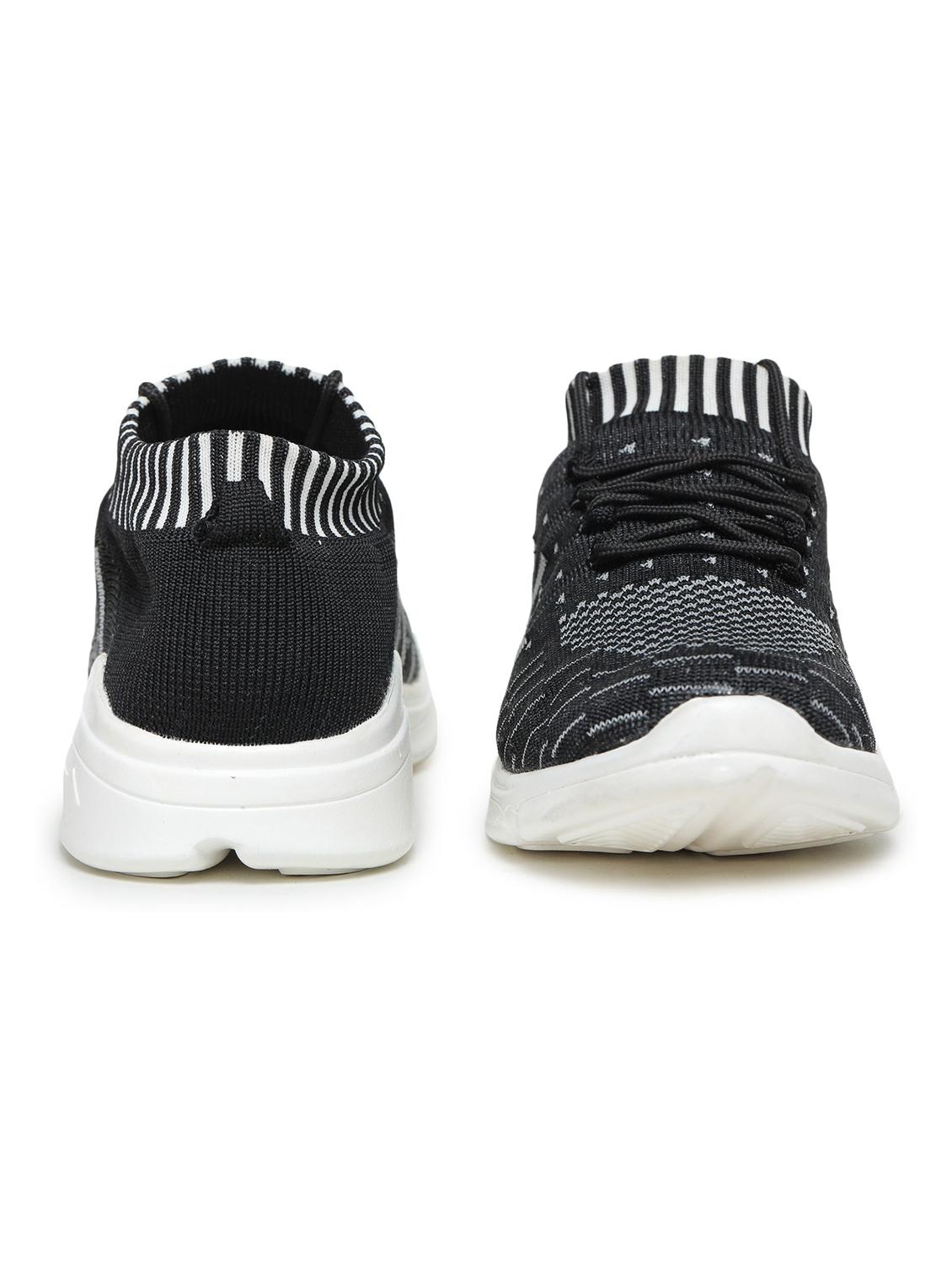women black stripes lace-up sports shoe - 18394615 - Standard Image - 3