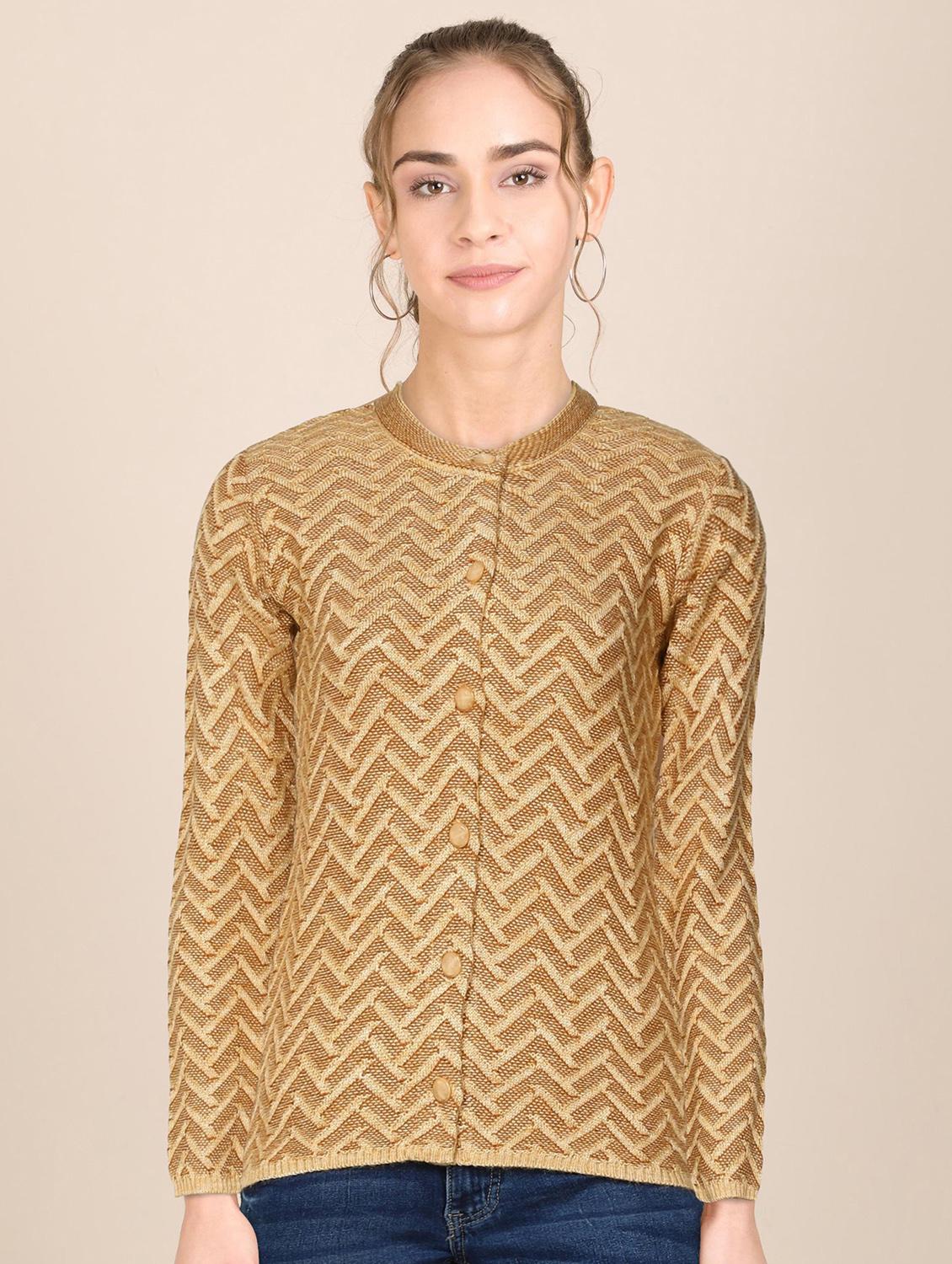 mandarin neck printed cardigan - 18394675 - Zoom Image - 0