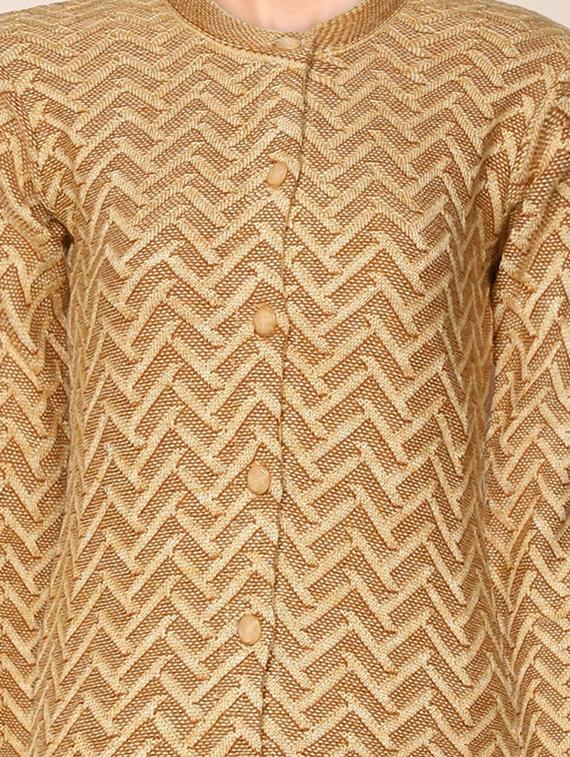 mandarin neck printed cardigan - 18394675 - Standard Image - 3