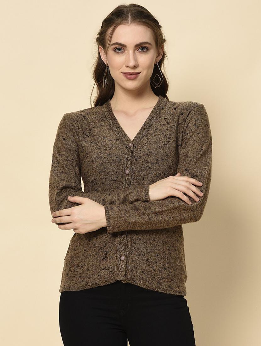 v-neck printed cardigan - 18394677 -  Zoom Image - 0