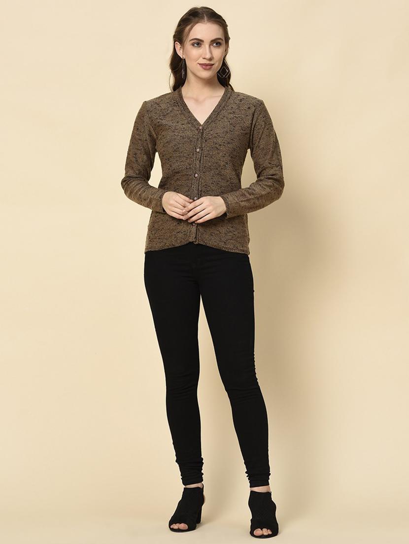 v-neck printed cardigan - 18394677 - Standard Image - 3