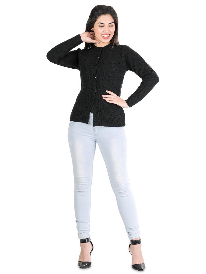 long sleeved solid cardigan - 18395001 - Standard Image - 3