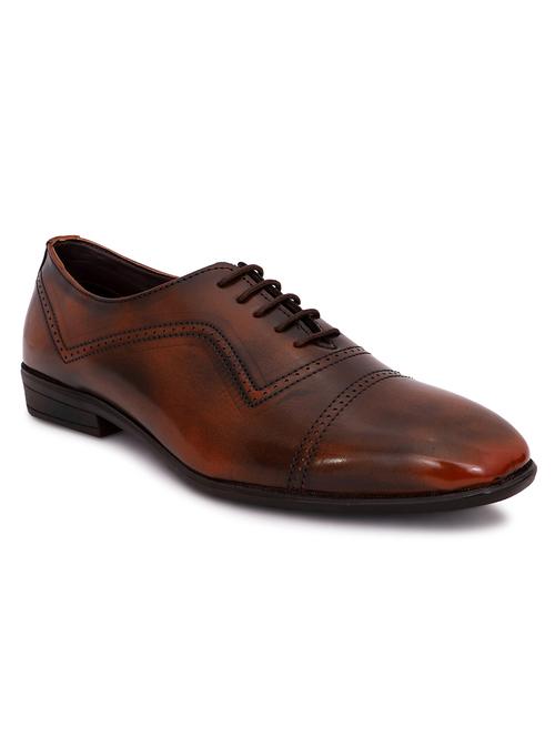 tan synthetic & mesh laceup brouges - 18395010 - Standard Image - 0