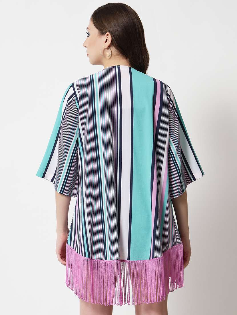 short sleeved striped regular shrug - 18395335 -  Standard Image - 3