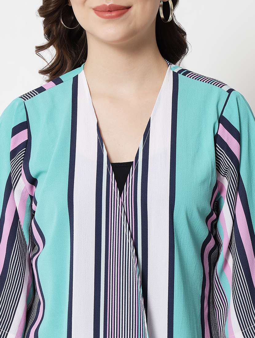 short sleeved striped regular shrug - 18395335 -  Standard Image - 5