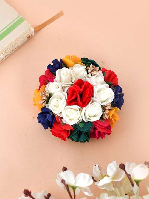multicolor flower hair bun cover - 18395653 -  Standard Image - 0