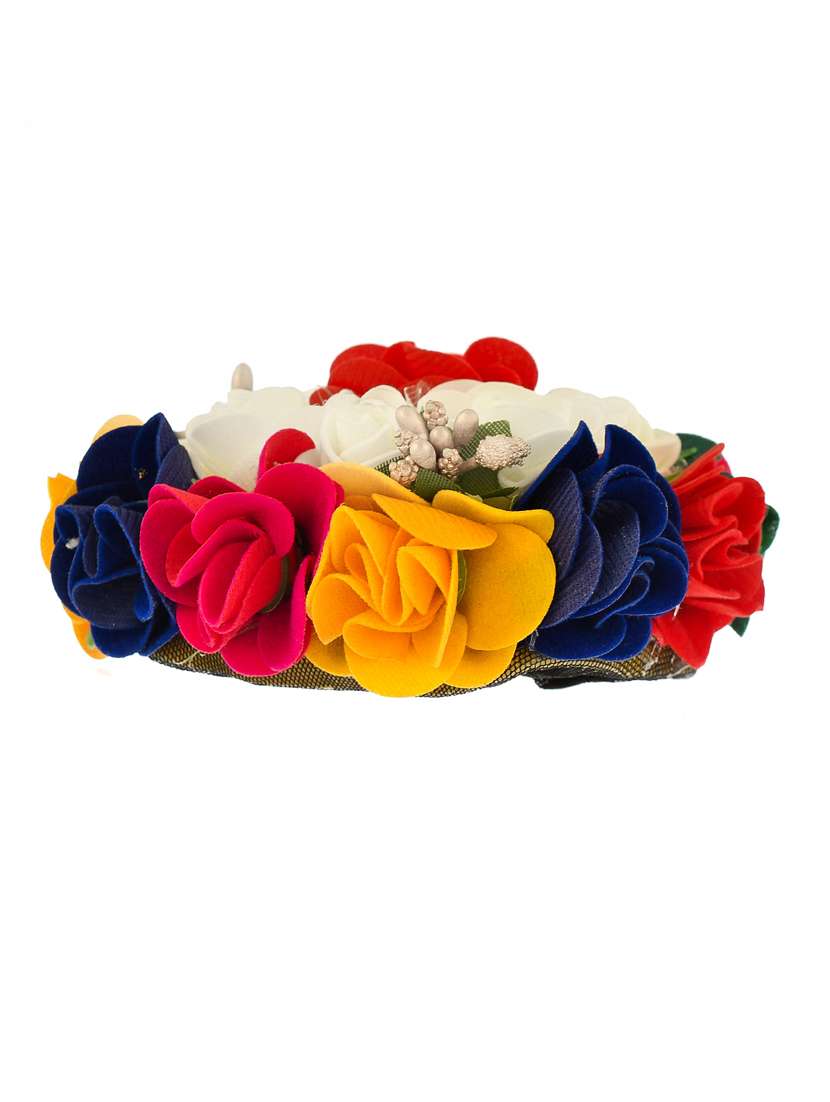 multicolor flower hair bun cover - 18395653 -  Standard Image - 3