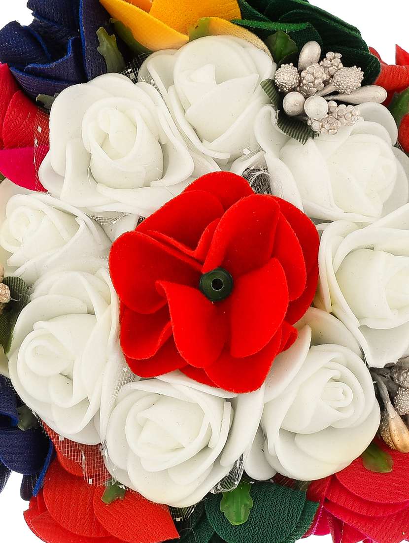 multicolor flower hair bun cover - 18395653 -  Standard Image - 5