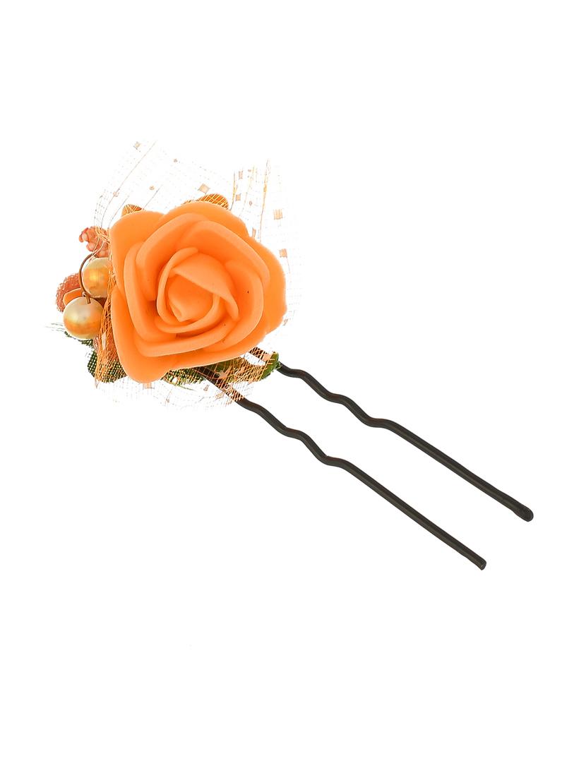 orange flower u pin hair accessory set - 18395656 - Standard Image - 3