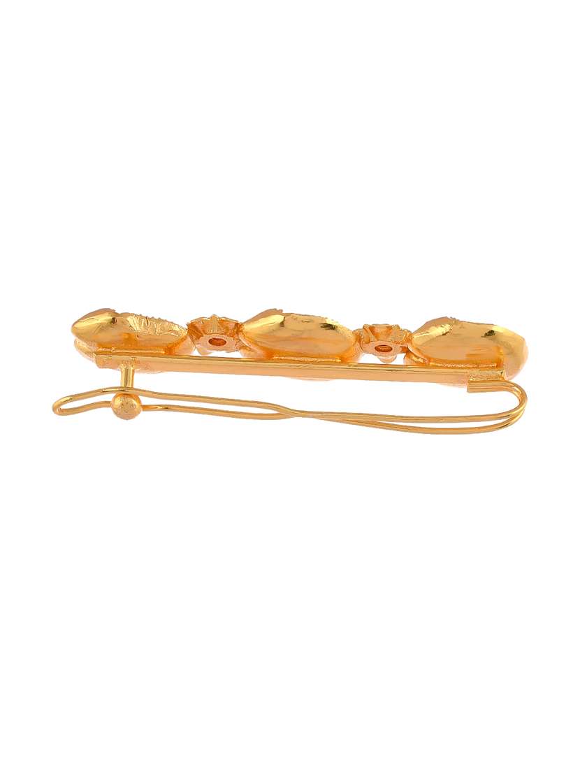gold plated embellished hair barrette accessory - 18395664 -  Standard Image - 3