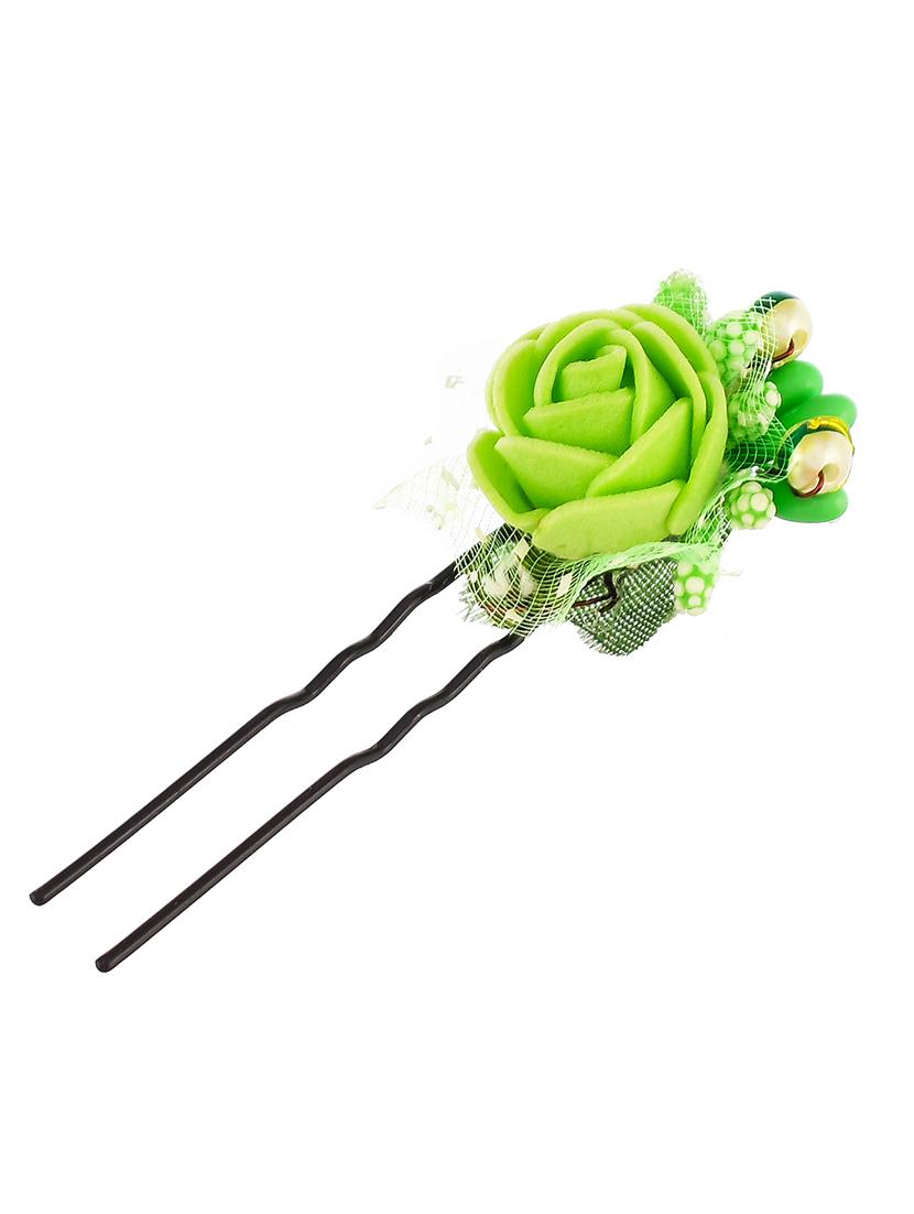 set of 10 green flower juda hair bun accessory set - 18395667 - Standard Image - 3