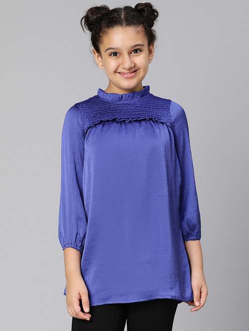 girls mock neck top - 18395694 - Standard Image - 0