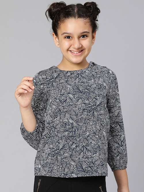 girls round neck top - 18395709 - Standard Image - 0
