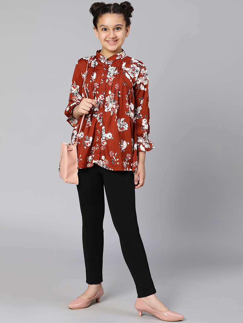 red floral regular top - 18395711 - Standard Image - 3