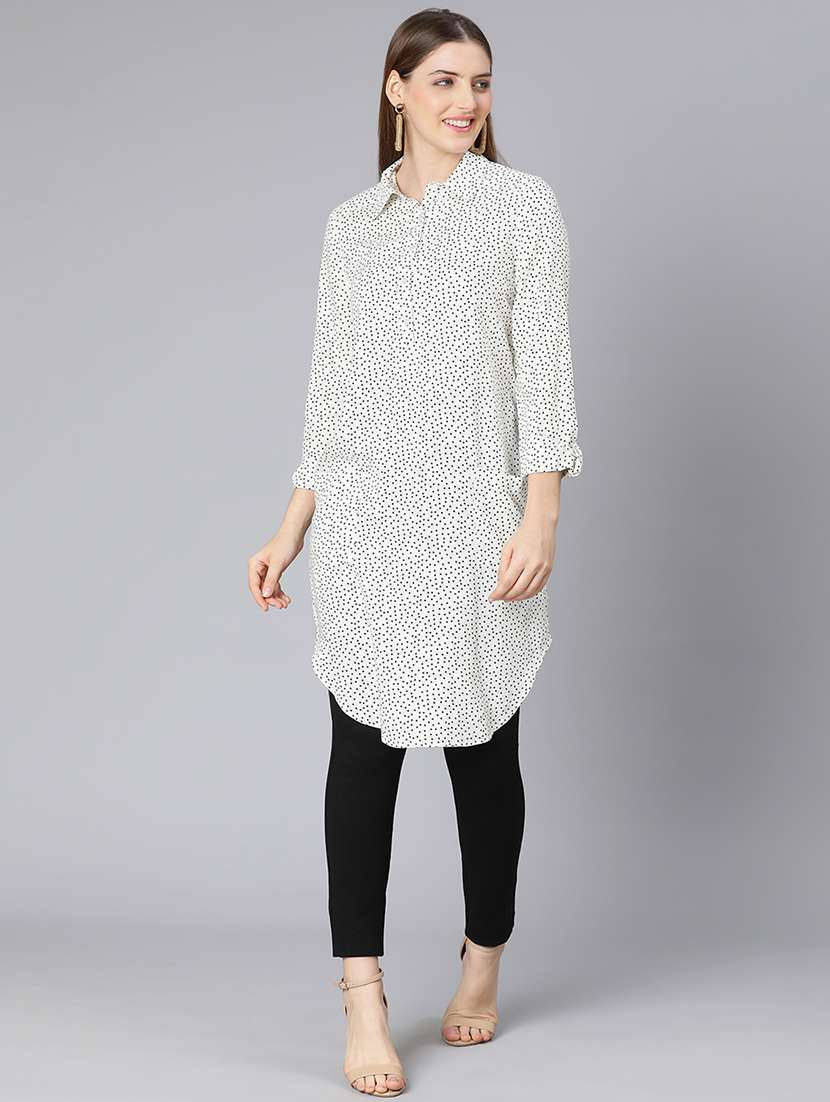 long sleeved printed tunic - 18395802 - Zoom Image - 0